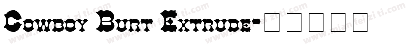 Cowboy Burt Extrude字体转换